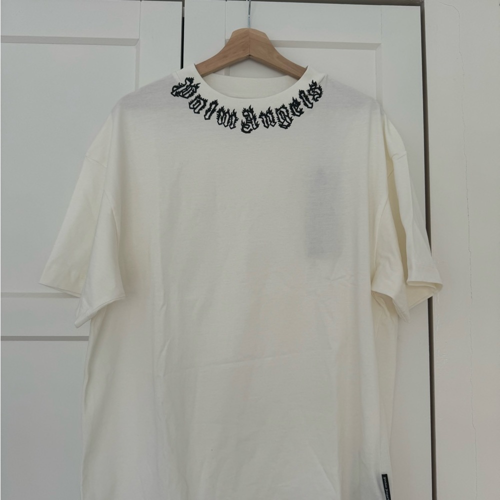 Palm Angels White Short Sleeve Tee